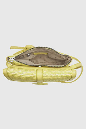 Borsa a tracolla in ecopelle effetto rafia | Verde Fashion