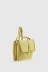 Borsa a tracolla in ecopelle effetto rafia | Verde Fashion