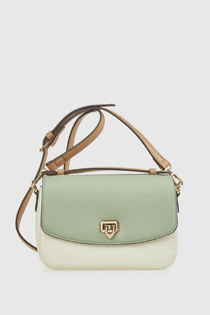 Borsa a tracolla in ecopelle tre scomparti | Verde Fashion