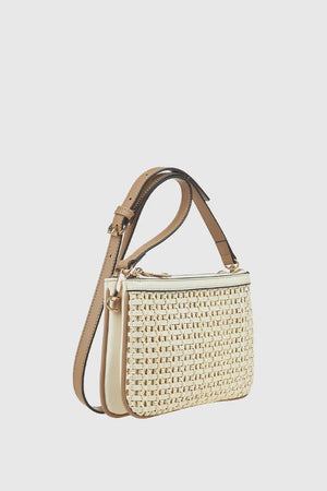 Borsa a tracolla in ecopelle intrecciata | Verde Fashion