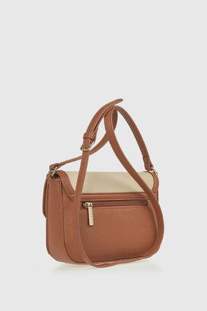 Borsa a tracolla in ecopelle con patta | Verde Fashion