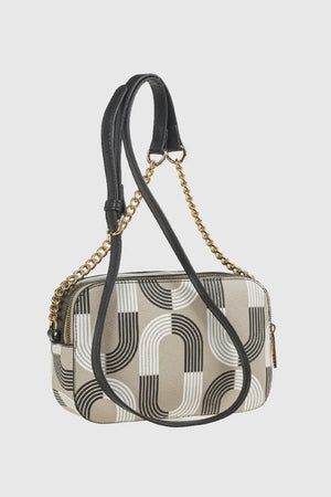 Camera bag in ecopelle stampa geometrica | Verde Fashion
