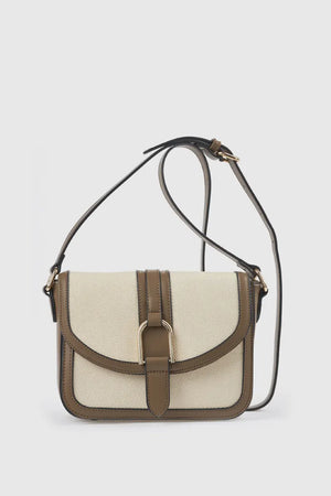 Borsa a tracolla in ecopelle con patta | Verde Fashion