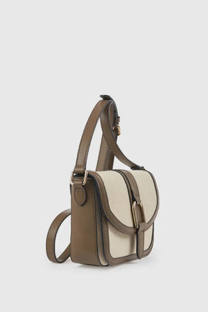 Borsa a tracolla in ecopelle con patta | Verde Fashion