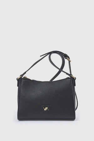 Borsa a tracolla in ecopelle con zip | Verde Fashion