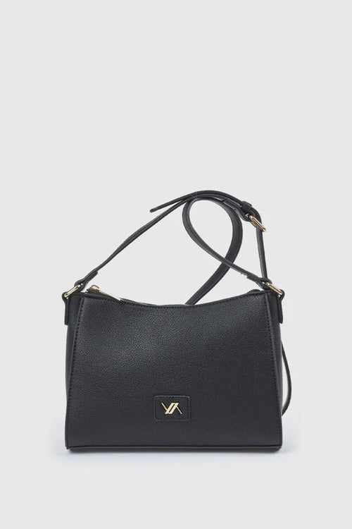 Borsa a tracolla in ecopelle con zip | Verde Fashion