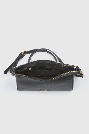 Borsa a tracolla in ecopelle con zip | Verde Fashion