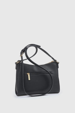 Borsa a tracolla in ecopelle con zip | Verde Fashion