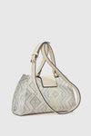 Borsa a tracolla in tessuto motivo etnico | Verde Fashion