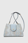 Borsa a tracolla in tessuto motivo etnico | Verde Fashion
