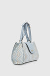 Borsa a tracolla in tessuto motivo etnico | Verde Fashion