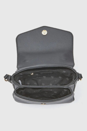 Borsa morbida a tracolla in ecopelle con patta | Verde Fashion