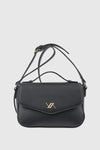 Borsa morbida a tracolla in ecopelle con patta | Verde Fashion
