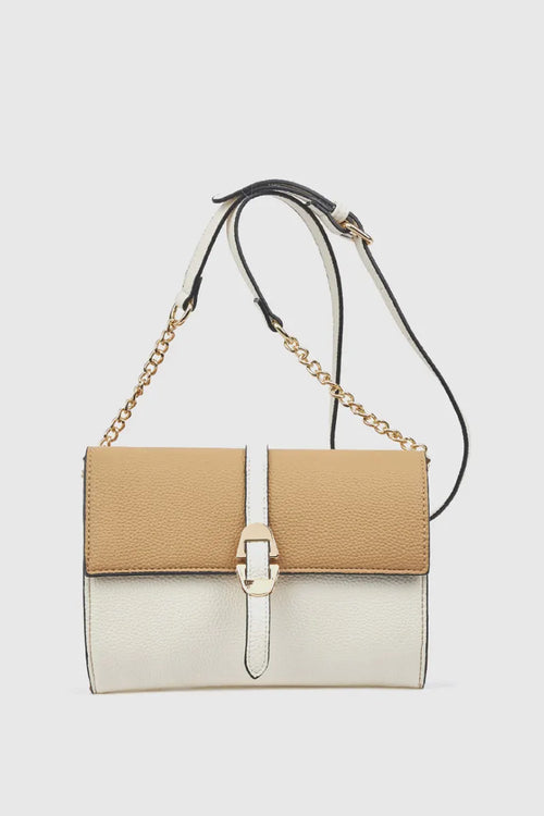 Borsa a tracolla bicolore in ecopelle | Verde Fashion