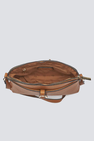 Borsa a tracolla in ecopelle con tasca | Verde Fashion