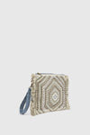 Pochette Etnica con Ricami geometrici | Verde Fashion
