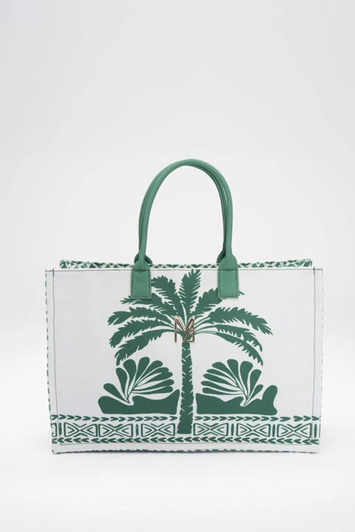 Borsa mare in tessuto fantasia bicolor | MARINA ABAGNALE