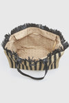 Borsa mare in paglia a righe | Verde Fashion