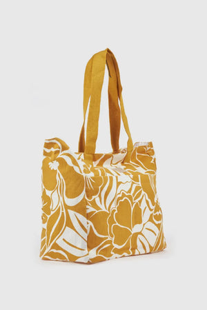Borsa mare in cotone stampa fiori | Verde Fashion