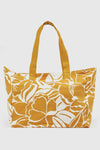 Borsa mare in cotone stampa fiori | Verde Fashion