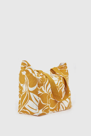 Borsa mare in cotone stampa fiori | Verde Fashion