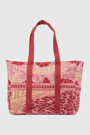 Borsa mare in cotone multi fantasia | Verde Fashion