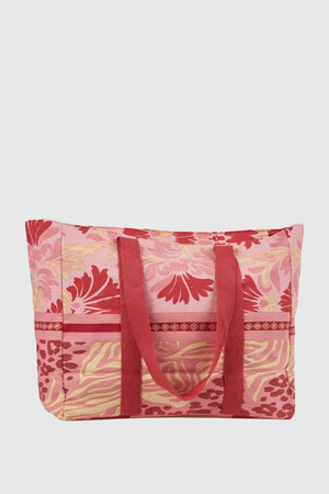 Borsa mare in cotone multi fantasia | Verde Fashion