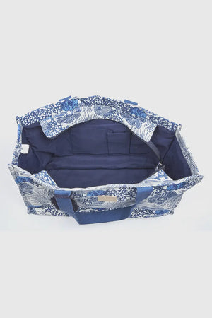 Borsa mare in cotone stampa floreale | Verde Fashion