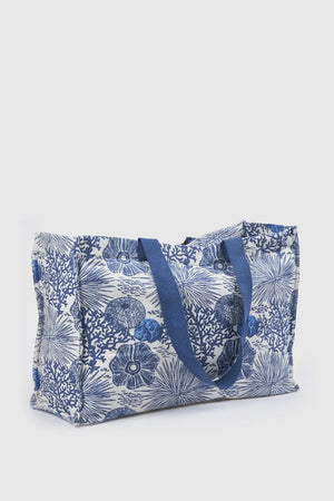 Borsa mare in cotone stampa floreale | Verde Fashion