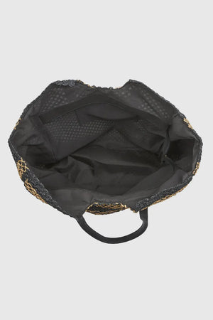 Borsa mare in paglia texture intrecciata | Verde Fashion