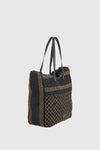 Borsa mare in paglia texture intrecciata | Verde Fashion