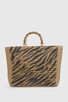 Borsa mare in paglia animalier | Verde Fashion