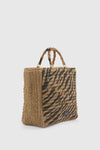 Borsa mare in paglia animalier | Verde Fashion
