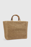 Borsa mare in paglia animalier | Verde Fashion