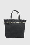 Borsa mare in paglia sfrangiata | Verde Fashion