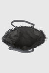 Borsa mare in paglia sfrangiata | Verde Fashion
