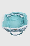 Borsa mare in cotone stampa pesci | Verde Fashion