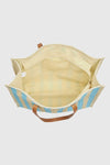 Borsa mare in paglia a righe | Verde Fashion