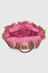 Borsa mare in paglia a righe | Verde Fashion