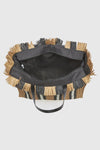 Borsa mare in paglia a righe | Verde Fashion