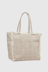 Borsa mare in tessuto a righe | Verde Fashion