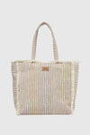 Borsa mare in tessuto a righe | Verde Fashion