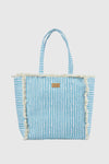 Borsa mare in tessuto a righe | Verde Fashion