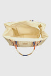 Borsa mare in paglia a righe | Verde Fashion