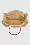 Borsa mare in paglia a righe | Verde Fashion