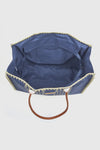Borsa mare in paglia a righe | Verde Fashion