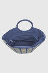 Borsa mare in paglia motivo spinato | Verde Fashion