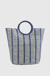 Borsa mare in paglia motivo spinato | Verde Fashion