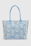 Borsa mare in tessuto stampa damascata | Verde Fashion