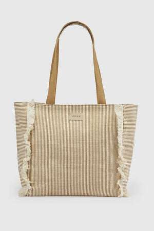 Borsa mare in tessuto a righe | Verde Fashion